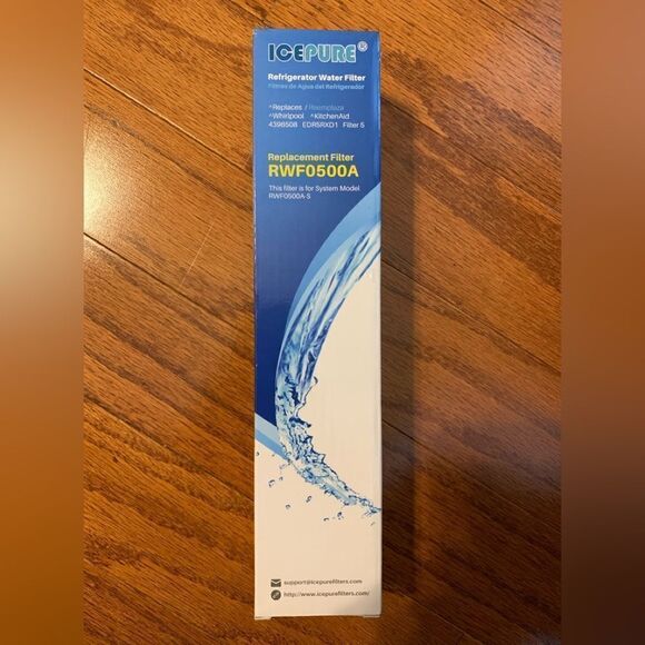 Ice pure refrigerator water filter (TWO). Replacement filter # RWF0500A - Picture 2 of 5